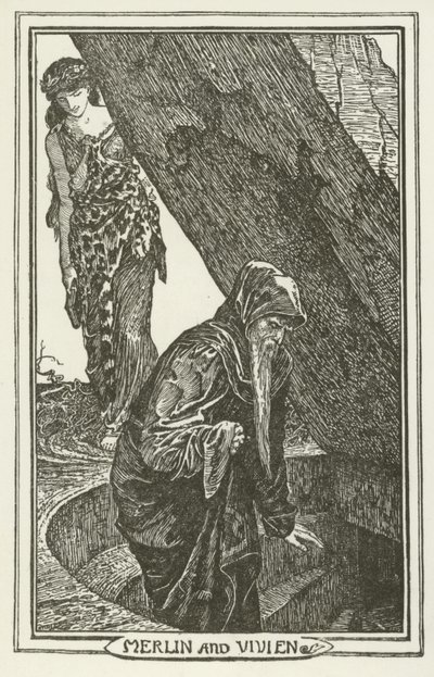 Merlin and Vivien by Henry Justice Ford